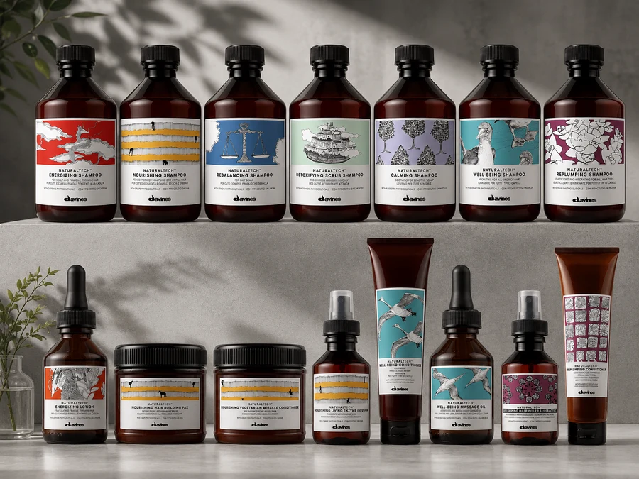 Davines Naturaltech termékek polcon